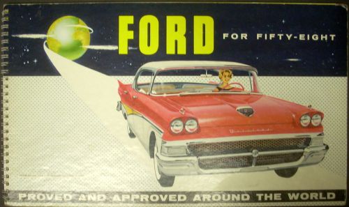 1958 ford fomoco dealer book original fairlane 500 town victoria neat overlay