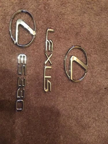 04-06 oem used lexus es330 chrome complete emblem kit 2004 2005 2006