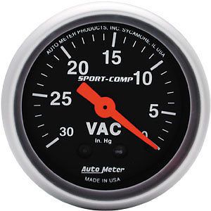 Autometer 3384 sport comp vacuum gauge