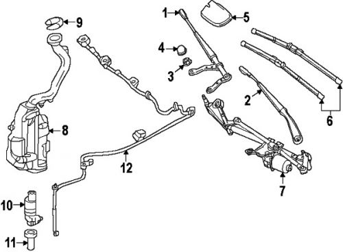 Mercedes-benz 1768200144 genuine oem wiper arm