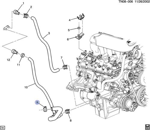 New gm heater outlet hose connector  03-09 hummer h2    gm# 15059584