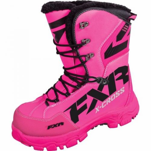 Fxr x-cross snowmobile boots water-resistant -40c women&#039;s size 9 fuchsia