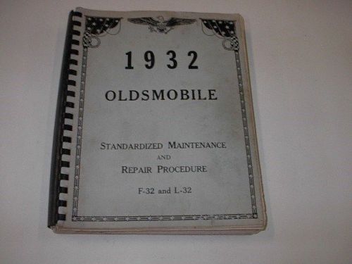 1932 oldsmobile oem loosleaf service and repair dealer manual