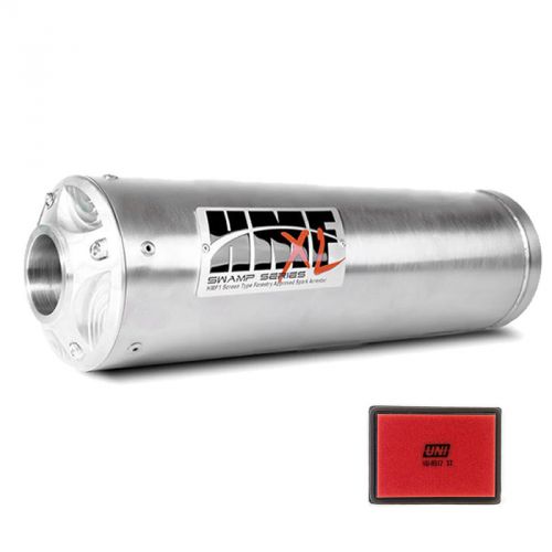 Hmf polaris rzr xp 900 2011 - 2014 swamp xl slip on exhaust muffler &amp; uni filter