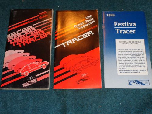 1988 mercury tracer owner&#039;s manual set / owner&#039;s guide set / good originals!!!