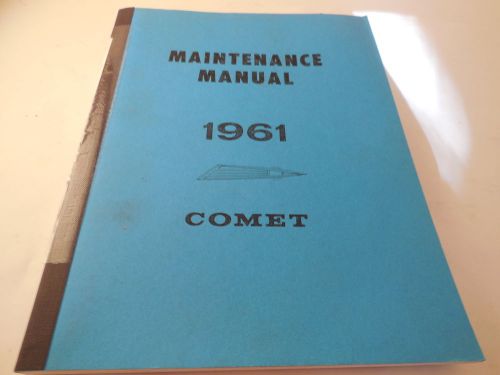 1961 mercury comet shop service repair maintenance manual