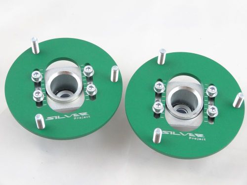 Camber plates  fit e36 drift bmw top mounts front x2 domlager green