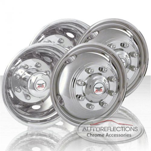 Set of four 19.5&#034; stainless steel wheel simulators for 2003-2004 ford f-450/550