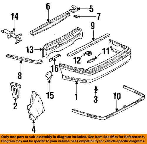 Cadillac gm oem 3636976 bumper trim-filler