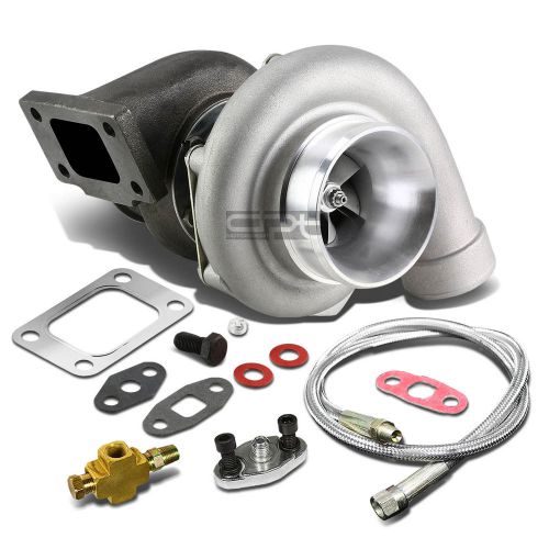 Gt35 t3 ar.70 500+hps boost gt3582 gt3540 v-band turbo charger+36&#034;oil feed line