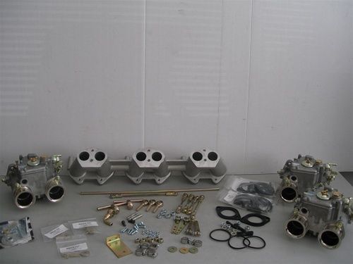 Triumph tr6 genuine triple weber 40 dcoe carburetor complete kit