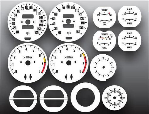 White face gauge kit fits 1970-1976 nissan 240z 260z 280z manual dash cluster