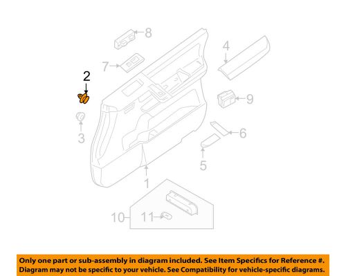 Nissan oem interior-rear door-door trim panel clip 80999ve000