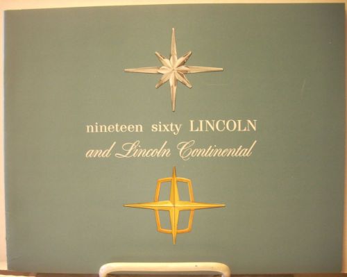 1960 60 lincoln &amp; lincoln continental sales brochure landau town car limousine