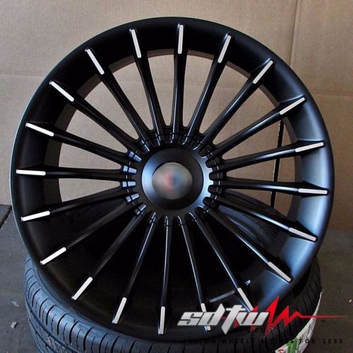 19&#034; bmw staggered alpina style wheels satin black fits older 5 6 7 series