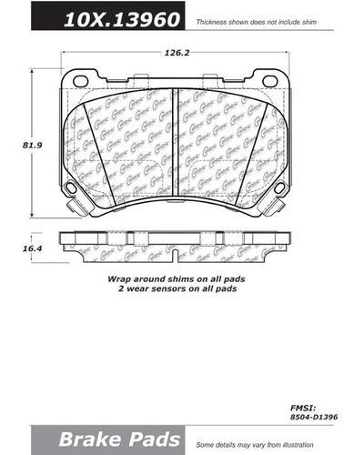 Centric 105.13960 brake pad or shoe, front