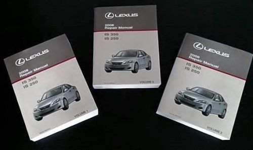 2008 lexus is 250/350 repair manual volumes 1,2 &amp; 5 oem