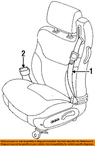 Chrysler oem yp401t5ad front seat belts-buckle end
