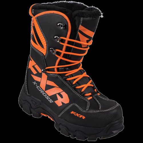 Fxr racing x cross boot black/orange mens 9 womens 11 16508.30109