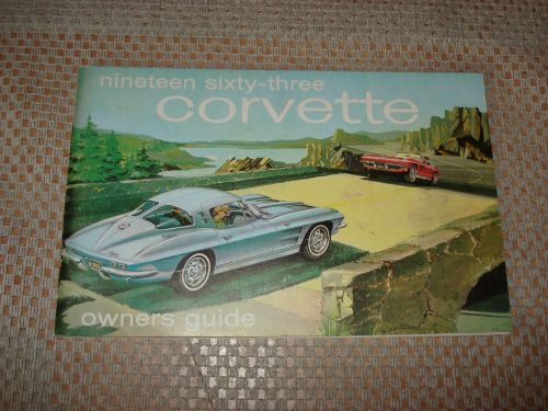 1963 chevy corvette owners manual glove box book