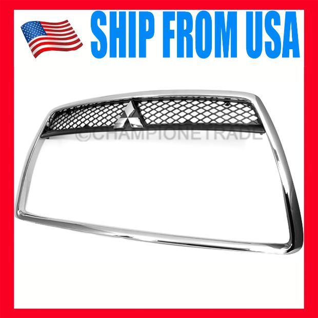 Us 1xfront around bumper fender duct grill emblem for mitsubishi lancer sedan 08