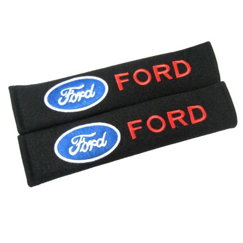 2pcs seat belt cover shoulder pads for ford focus fiesta f150 ranger mustang