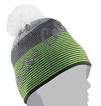 Arctic cat women&#039;s lime stripe w/pom beanie/hat 5263-038