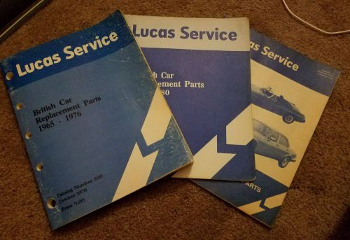 Lucas service british car replacement parts catalogs - austin mg triumph jaguar