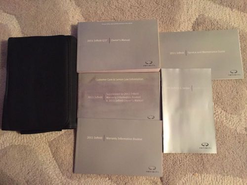 Oem 2011 11 infiniti g37 g 37 complete owner&#039;s manual book set w/case navigation