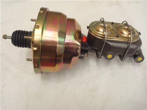 1 day sale! street rod 8" dual diaphragm power brake booster w master cylinder