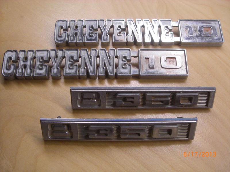 Cheyenne c-10 emblem plates and v-8 350