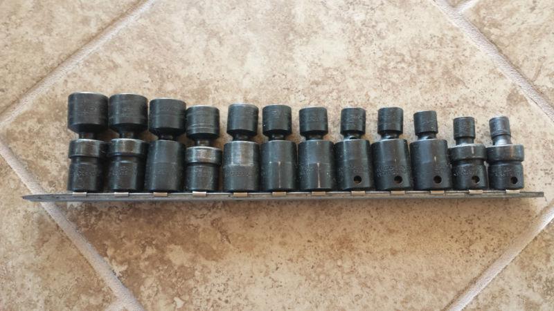 Snap on 12 piece metric impact swivel sockets great deal here!