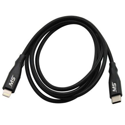 Mobile spec mb06900 usb charging cable   lightning to usb c cable, 4 ft., black