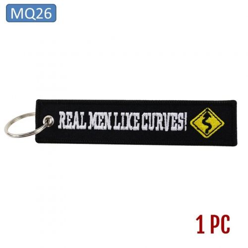 Funny race key tag embroidery keychain chain ring gift - various designs #mq26