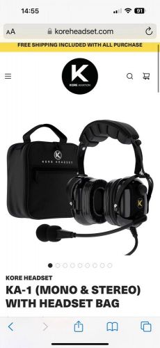 Kore aviation ka-1 general aviation headset for pilots | mono and stereo comp...