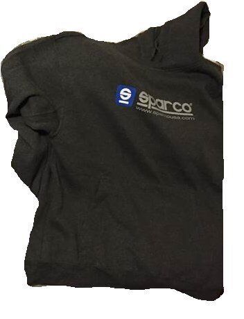 Sparco sp03100gr2m www hooded sweatshirt grey medium