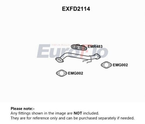 Exhaust pipe fits ford grand c-max tdci 1.6d front 10 to 19 euroflo 1743634 new