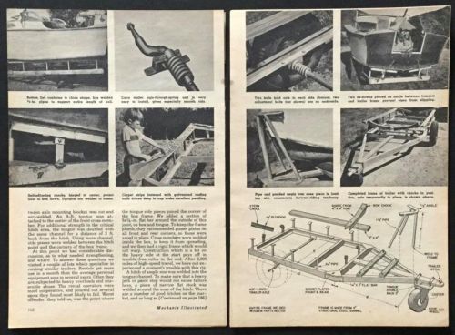 Boat trailer for 18’ to 25’ outboard cruiser 1954 howto build plans