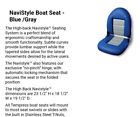 B0at seat  navistyle  high back  white &amp; blue  made in usa by tempress