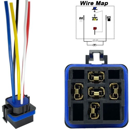 Irhapsody 5 pack 40/30 amp 12v dc waterproof relay and harness - heavy duty...