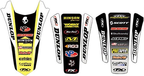 Factory effex rear fender graphic kits yellow 19-32410