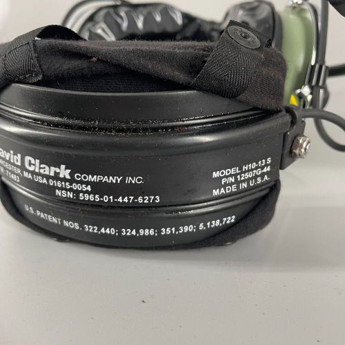 David clark h10-13s aviation pilot stereo headset dual plugs