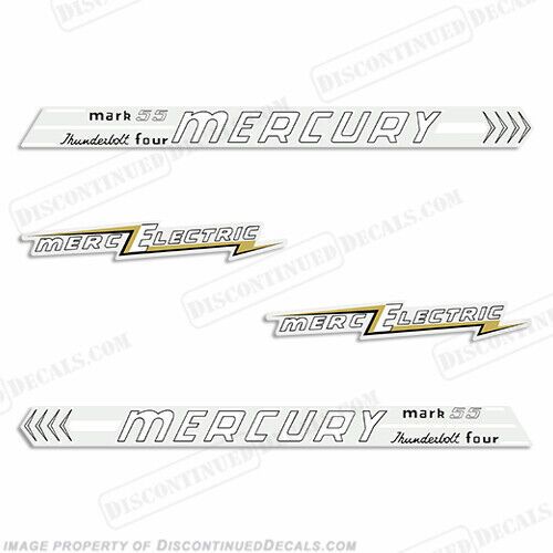 Fits mercury 1956 55hp electric outboard decals