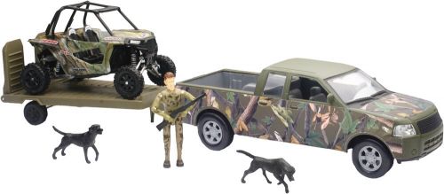 New ray toys 1:32 scale atv playset camo truck with polaris xp1000 ss-76456