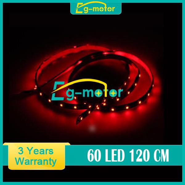 Car diy decorations self adhesive red 120cm 60 under car 1210smd led light strip