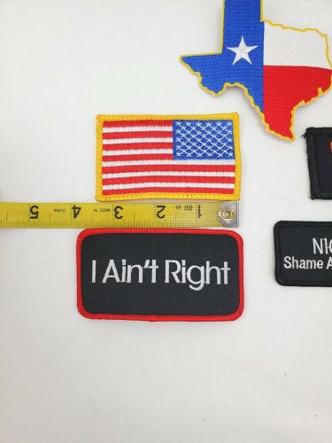 Biker patches usa texas flag lot of 5 embroidered patches badges american