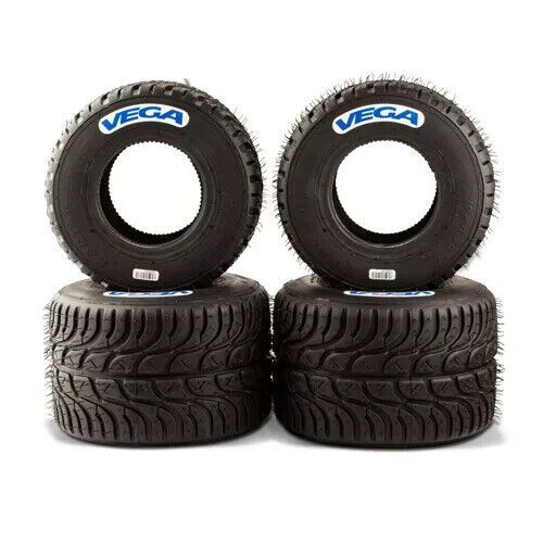 Vega w6 wet rain kart racing tires set of four front rear new never mounted