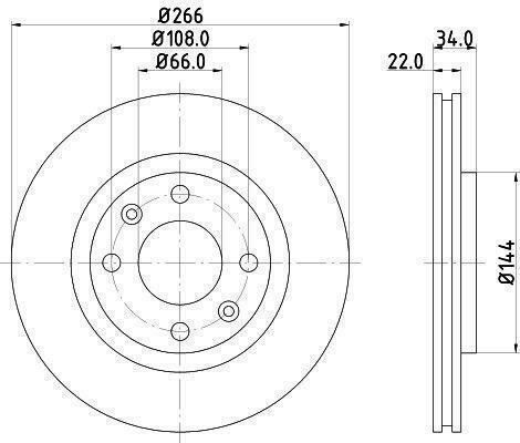 For citroen c1 c2 c3 c4 c5 front mintex brake discs pads set 226mm vented