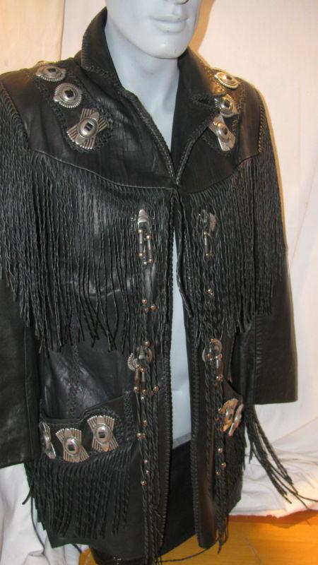 Arturo  leathers  amazing skins with conchos /braided size 40  perfect  one only
