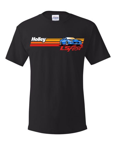 Holley 10312-xlhol t-shirt ls fest retro camaro stripe - indigo - adult x-large